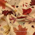 Breathable Colorful Different Leaves Pattern Printed Fabrics